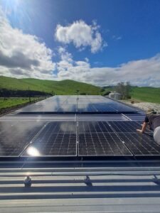 25kW dairy-shed solar panel system NZ